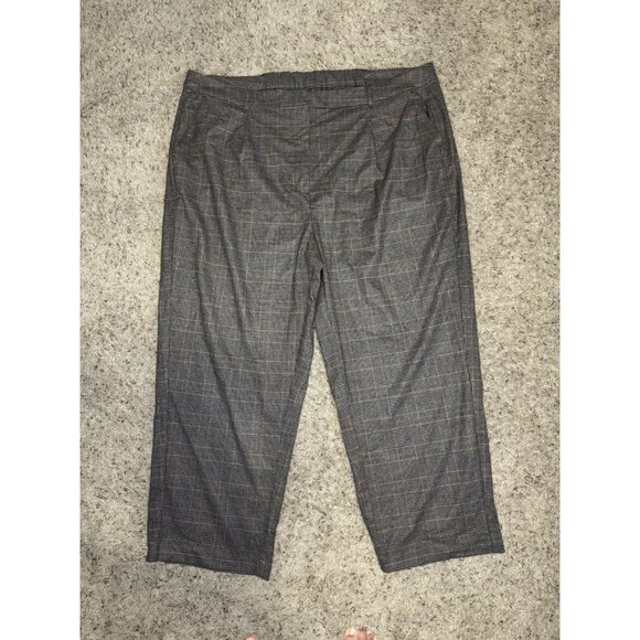 OLD NAVY Taylor High Waist Wide-Leg Pants Trouser Tartan Plaid Brown 3XL 48x30 - Picture 1 of 9